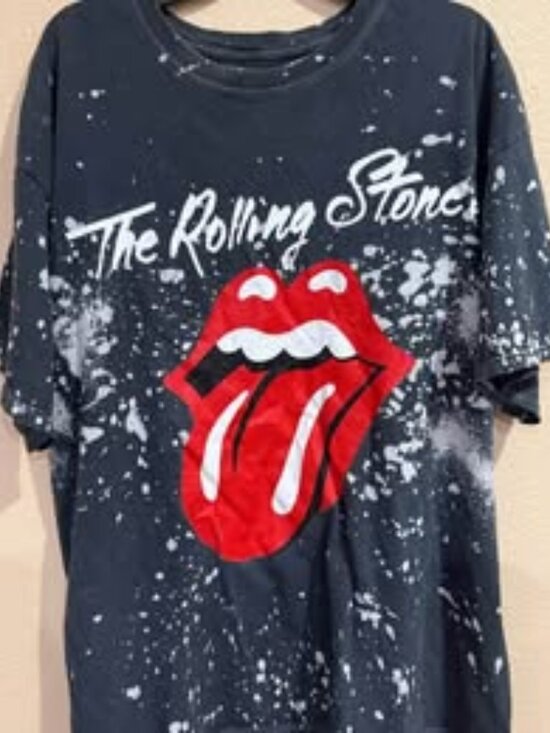 the Rolling Stones Tops - The Rolling Stones LG Bleach Splatter T-Shirt
